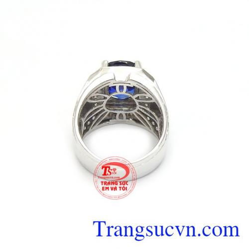 Nhẫn vàng trắng nam thời trang vàng 18k, bảo hành 12 tháng, giao hàng nhanh trên toàn quốc