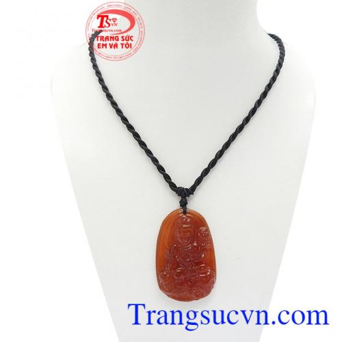 Mặt dây phật bản mệnh tuổi thìn và tỵ là sản phẩm đá mã não thiên nhiên