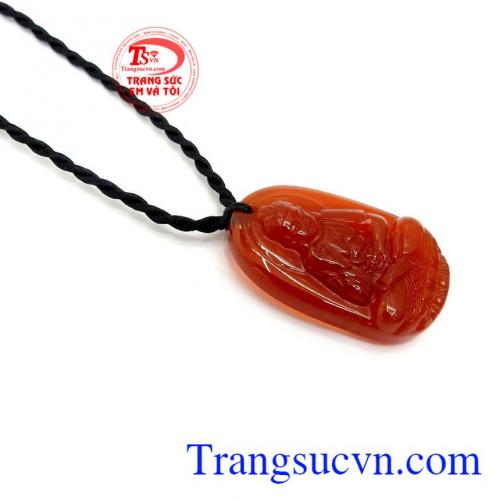  Mặt dây phật bản mệnh tuổi tuất và hợi đá mã não mà đỏ sậm hợp với người mệnh hỏa và mệnh thổ