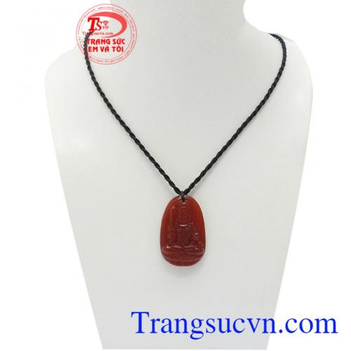 Mặt dây chuyền phật bản mệnh tuổi dậu là sản phẩm đá mã não thiên nhiên