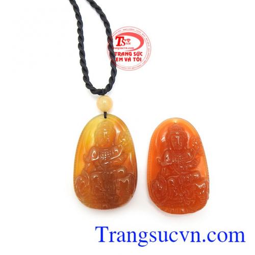 Mặt dây phật bản mệnh thìn, tỵ mệnh kim và thổ là sản phẩm đá mã não thiên nhiên