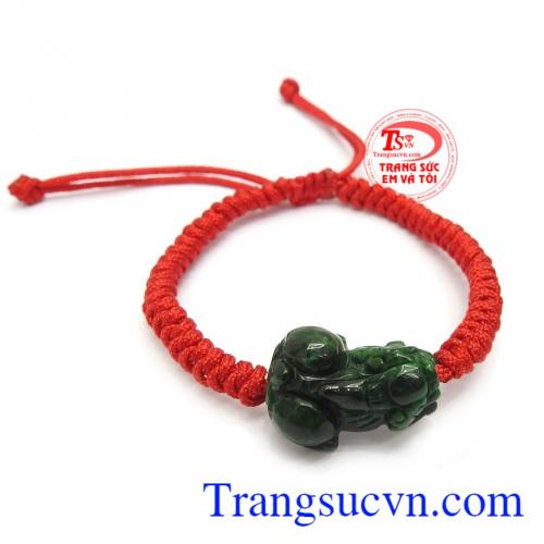 Dây tết tì hưu ngọc cẩm thạch may mắn là sản phẩm ngọc cẩm thạch thiên nhiên
