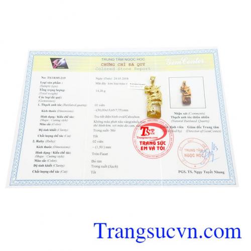 Mặt dây có giấy kiểm định đá quý