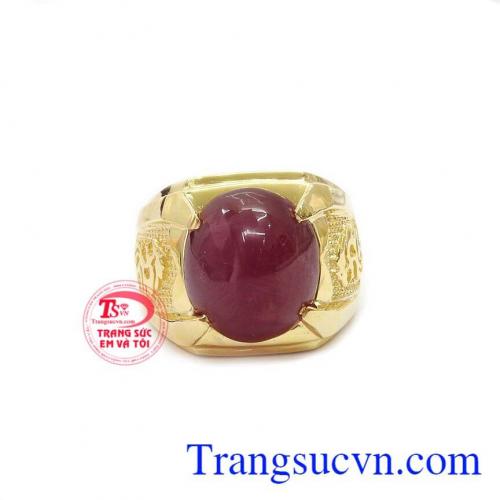 Nhẫn được gắn đá ruby làm tăng giá trị và hợp phong thủy cho người dùng