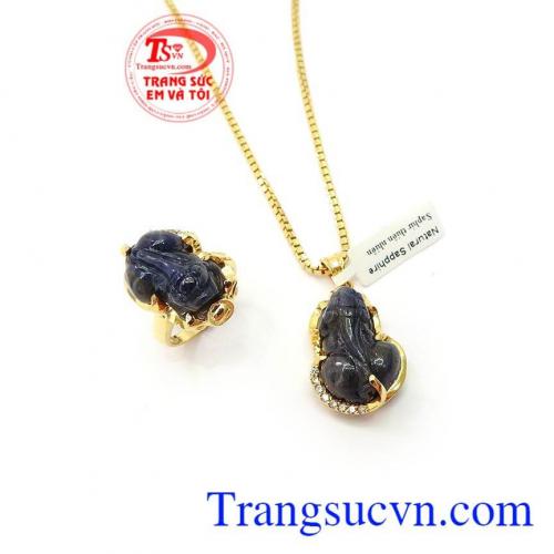 Bộ Trang Sức Sapphire Quý Phái