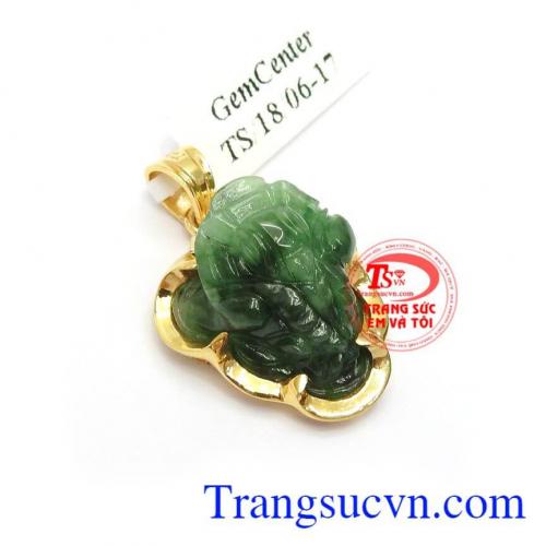 Mặt Dây Thiềm Thừ May Măn bọc vàng 14k bền đẹp, sang trọng, chế tác tinh xảo