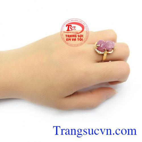 Nhẫn Tỳ hưu Ruby cao cấp