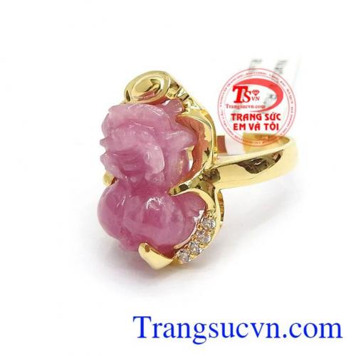 Nhẫn Tỳ Hưu Ruby Chiêu Tài phát lộc