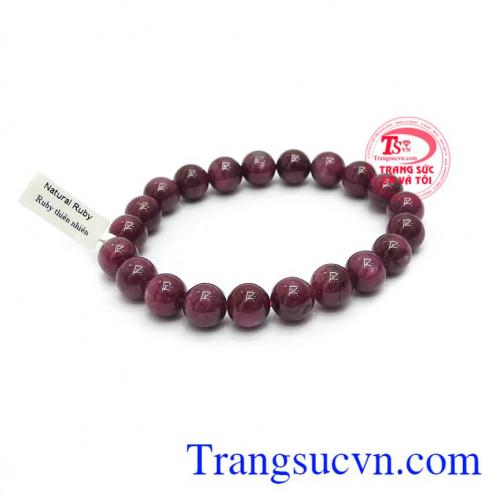 Chuỗi tay ruby thiên nhiên phong thủy