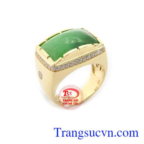 Nhẫn nam ngọc may mắn là sản phẩm nhẫn nam đẹp, kiểu dáng sang trọng, lịch lãm