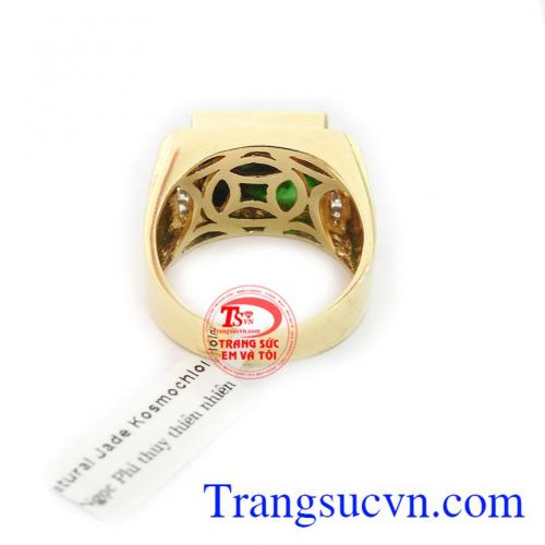 Nhẫn nam ngọc cẩm thạch thiên nhiên