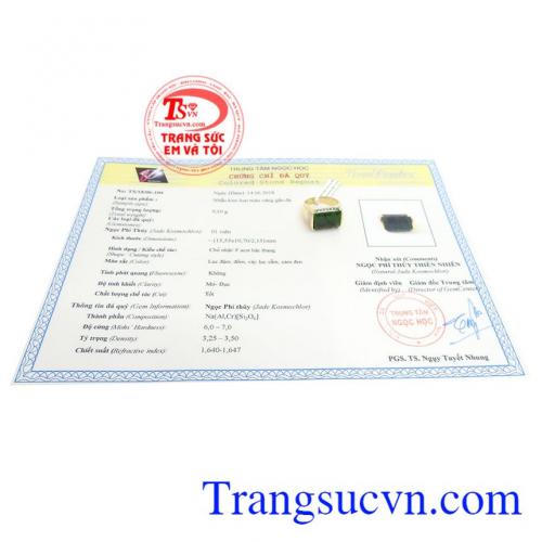 Giấy kiểm định đá quý từ trun tâm ngọc học