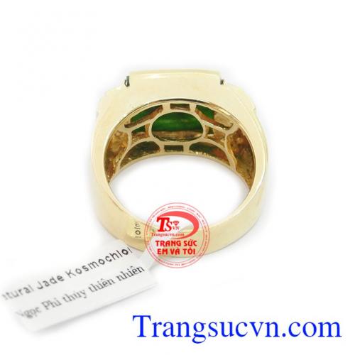Nhẫn nam ngọc đại lộc 14k