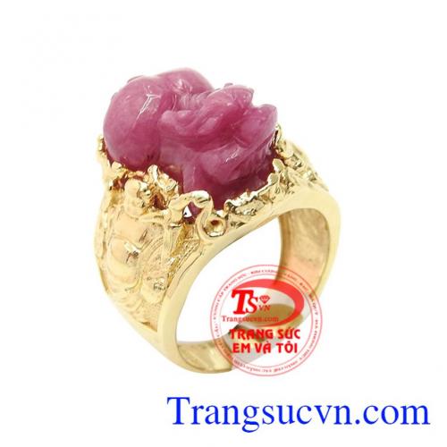 Nhẫn nam tỳ hưu ruby sang trọng