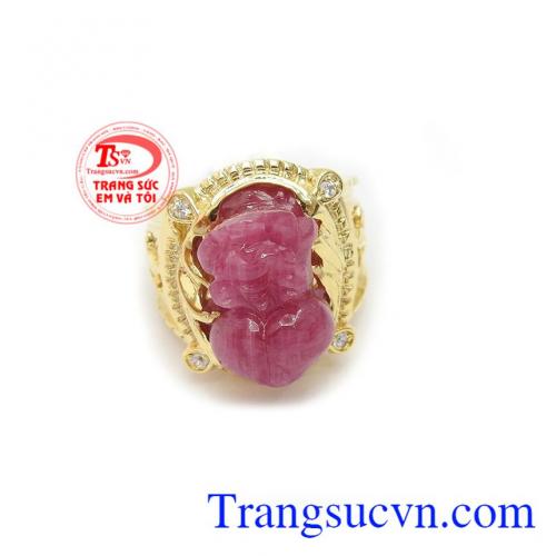 Nhẫn nam tì hưu ruby đẳng cấp