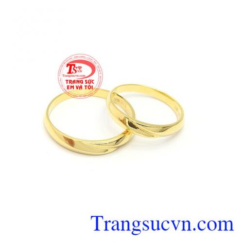 Nhẫn cưới thủy chung 18k