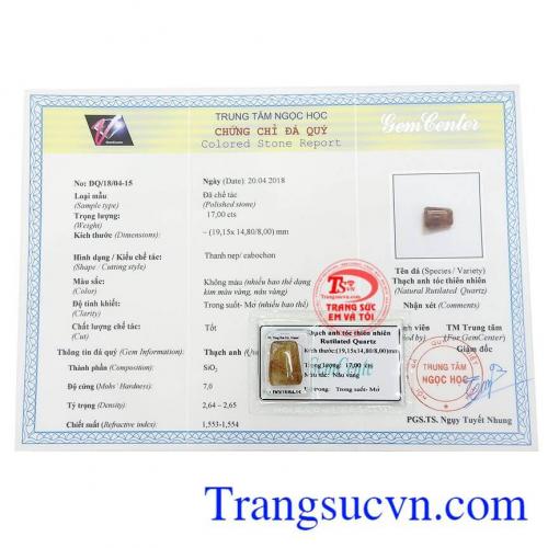 Sản phẩm có giấy kiểm định đá quý