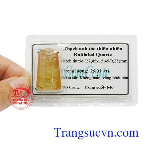 Viên thạch anh tóc thiên nhiên sang trọng, hợp phong thủy