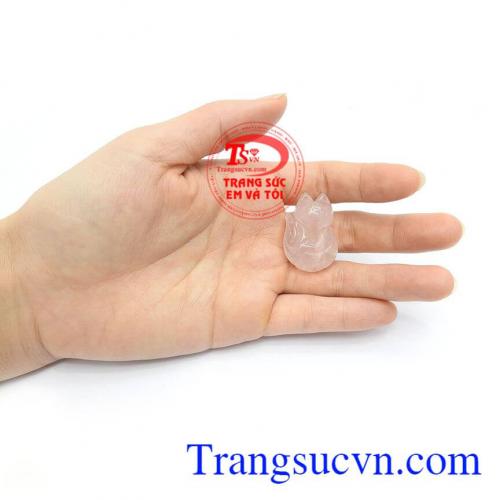 Mặt dây nữ thạch anh hồng phong thủy