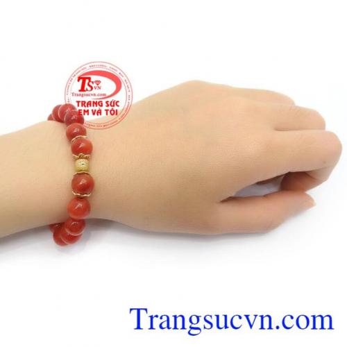 Chuỗi tay cẩm thạch đỏ chất lượng cao