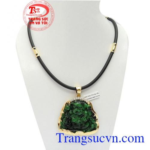 Bộ dây phật di lặc hoan hỉ ngọc jadeite là sản phẩm ngọc thiên nhiên