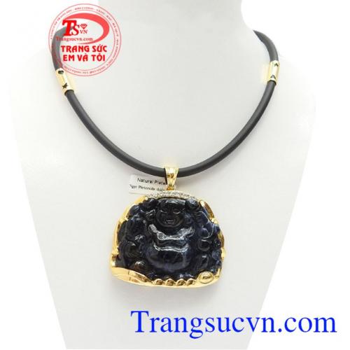 Bộ dây phật di lặc ngọc pietersite là sản phẩm đá giông bão được chạm khắc hình phật di lặc