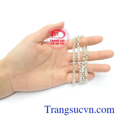 Dây chuyền bạc nam sang trọng
