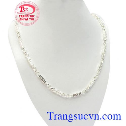 Dây Chuyền Bạc Nam Độc Đáo chế tác tinh xảo, đeo hợp phong cách mạnh mẽ, cá tính và đẳng cấp