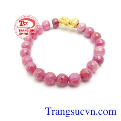 Chuỗi tay ruby thiên nhiên vàng 10k là sản phẩm tỳ hưu vàng, sản phẩm đẹp được nhiều người ưa thích