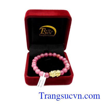 Chuỗi tay ruby thiền nhiên vàng 10k, bảo hành 6 tháng, giao hàng nhanh trên toàn quốc