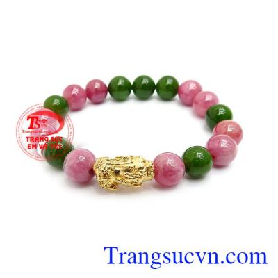 Chuỗi tay ruby và ngọc nephrite