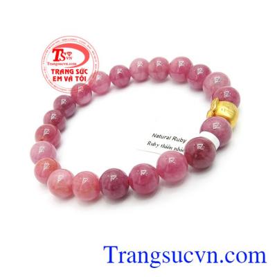 Chuỗi vòng tay ruby may mắn hợp với người mệnh hỏa và thổ