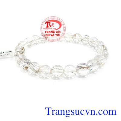 Chuỗi vòng tay thạch anh tóc nâu là sản phẩm thạch anh thiên nhiên đẹp được nhiều người ưa thích