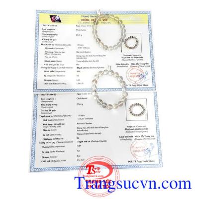 Giấy kiểm định đá quý từ trung tâm ngọc học