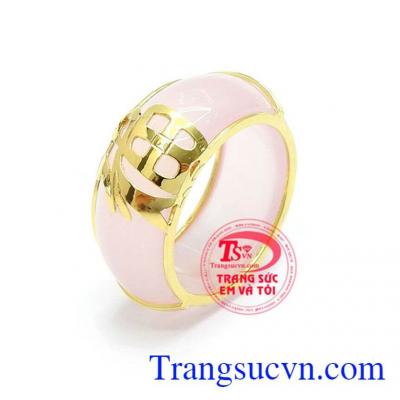 Nhẫn Mã Não Bọc Vàng Bình An, nhẫn mã não bọc vàng 10k