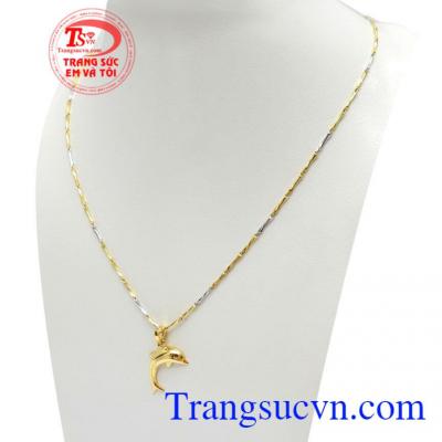 Bộ Dây Chuyền Cá Heo Phong Cách kết hợp giữa dây chuyền và mặt dây cá heo cá tính