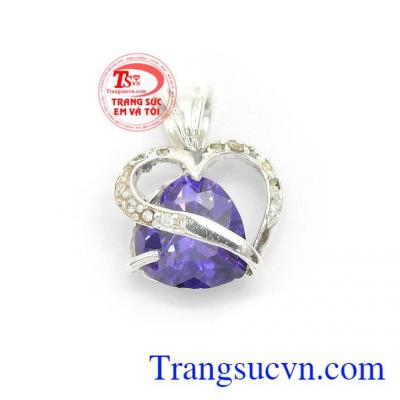 Mặt Dây Thạch Anh Tím Cá Tính chế tác độc đáo tinh xảo, gắn đá thạch anh tím thiên nhiên tinh tế, đeo hợp thời trang phái đẹp