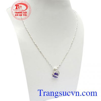 Bộ dây chuyền bạc tinh tế, thời trang