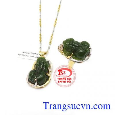 Sản phẩm chế tác từ vàng 10k và ngọc phỉ thúy thiên nhiên