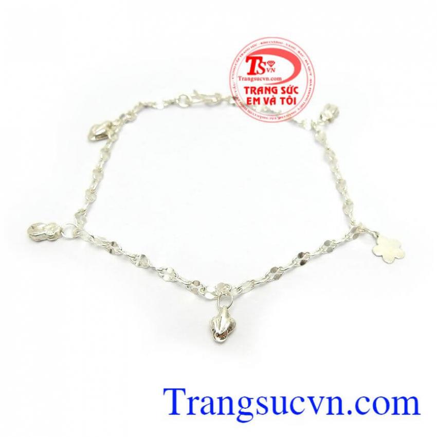 Lắc Chân Nữ Bạc Thời Trang