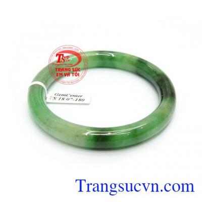 Vòng bản tròn kèm giấy kiểm định ngọc thiên nhiên may mắn, bình an