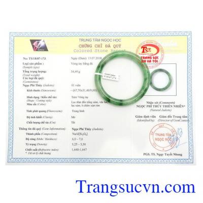 Giấy kiểm định Vòng bản tròn tụ nhiên chất lượng