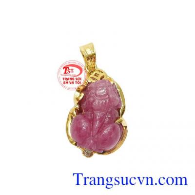 Mặt dây tỳ hưu ruby tài lộc