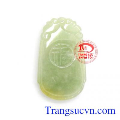 Mặt Dây Tuổi Tuất May Mắn ngọc cẩm thạch thiên nhiên bền đẹp, chất lượng