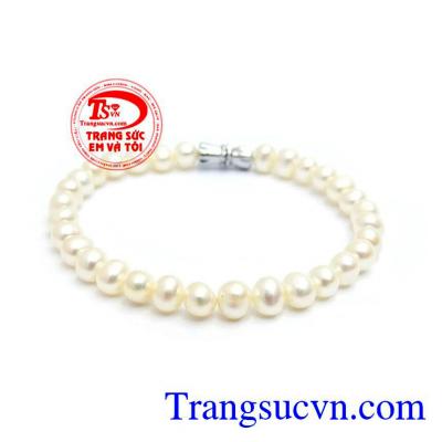 Vòng tay ngọc trai đẹp xinh xắn là sản phẩm ngọc trai nuôi thiên nhiên