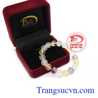 Chuỗi tay kết hợp từ các hạt Flourit nhiều màu