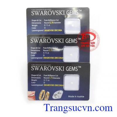 Kim Cương Nhân Tạo 2.75 ly nhập khẩu cao cấp, phù hợp làm mặt dây chuyền, nhẫn, gắn răng mang lại nét sang trọng, đẳng cấp