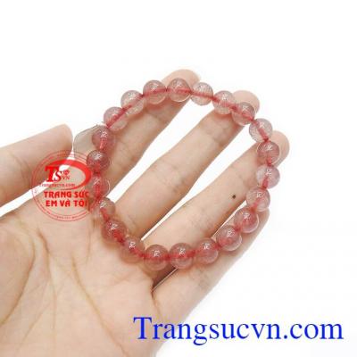 Chuỗi tay thạch anh dâu hợp phong thủy