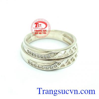 Nhẫn đôi bạc tình yêu trọn vẹn vĩnh cửu