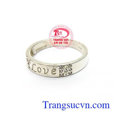 Nhẫn Bạc Nữ Love Cá Tính